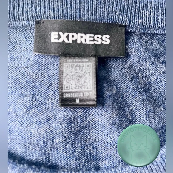 Blue Sweater Express size M - Picture 3 of 6